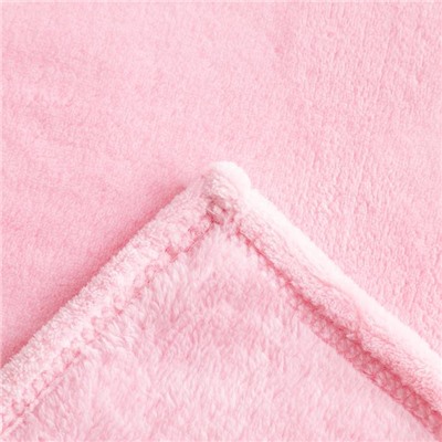Плед «Этель», 200×220 см, корал-флис, розовый