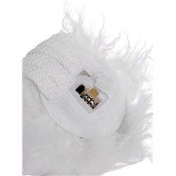 Фигура текстиль «Гном белая шапочка» 33 см, 1 LED, от батареек AG10×3, свечение тёплое белое