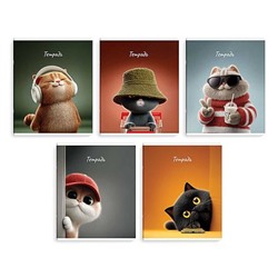 Тетрадь  48л клетка "СОВРЕМЕННЫЕ КОТЫ" 70922 Феникс