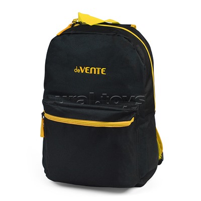 Рюкзак "Black" подростковый 40x29x17 см (14 л) 250 г, 1 отделение на молнии, 1 передний карман, черный с желтым