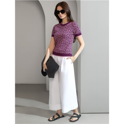 Джемпер жаккардовой вязки с кашемиром