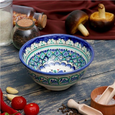 Бульонница узбекская Риштанская Керамика «Орнамент», 650 мл, d=15.5 см, МИКС