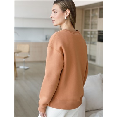 Свитшот из премиального футера трехнитки с начесом