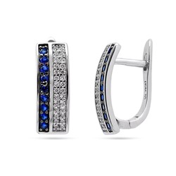 Серьги из серебра куб.циркон., МЦВ72с
