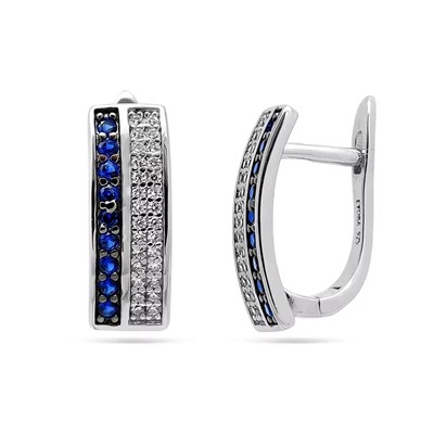 Серьги из серебра куб.циркон., МЦВ72с