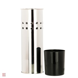 VETTA Ёрш для туалета напольный, хром, нерж.сталь 9,5x38 см