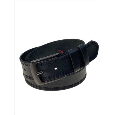 Ремень мужской из натуральной кожи, цвет синий