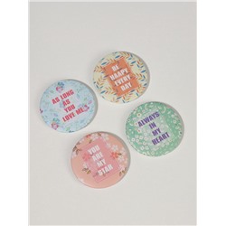 Зеркало складное «Надписи», d=7.5 см, рисунок МИКС