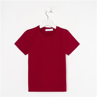 Футболка KAFTAN Basic line, размер 32 (110-116 см), бордо