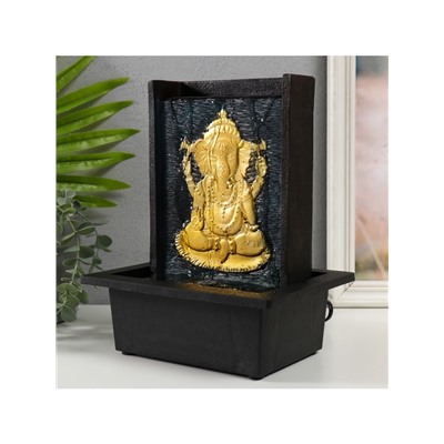 Фонтан настольный с подсветкой «Портрет сидящего Ганеша», от сети, 21×17×27 см