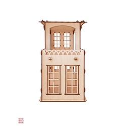 Конструктор Домик "Восторг" 32,5х18,5х39 см. 90 деталей