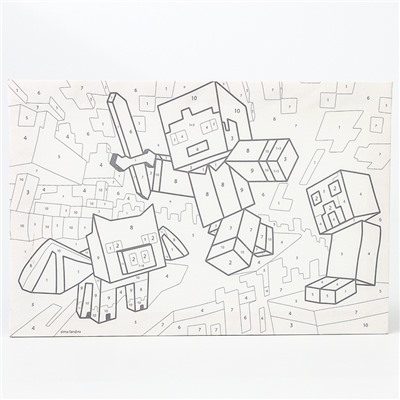 Картина по номерам для детей на холсте с подрамником «Город будущего», 20×30 см