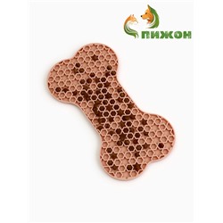 Коврик для лизания на присосках 11×20 см, бежевый