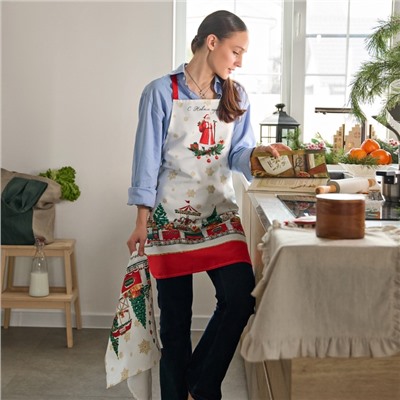 Набор подарочный новогодний «Этель. Новогодняя ярмарка»: фартук, полотенце, прихватка