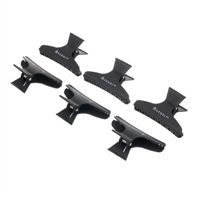 Dewal Зажим для волос бабочка CL-86959, карбон, черный, 8,2 см, 6 шт. 23770