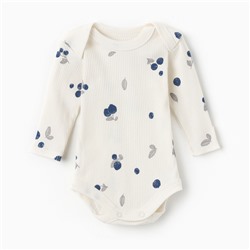 Боди с длинным рукавом «Крошка Я», размер 62-68, молочное