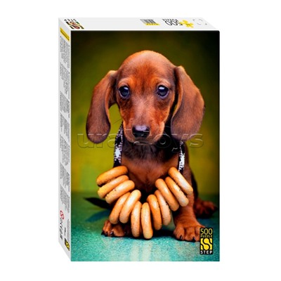 Пазлы 500 "Щенок таксы"