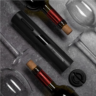 Штопор электрический Luazon LSH-03, от USB, пластик, черный