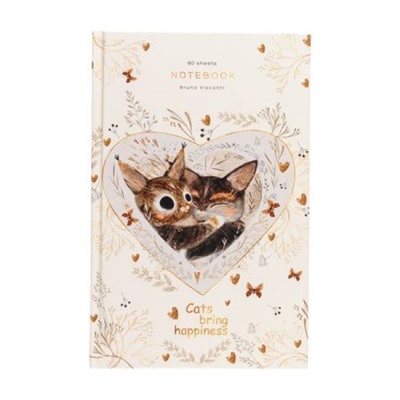 Престиж-блокнот А5  80л клетка "LOVE ME.КОТИКИ ПРИНОСЯТ СЧАСТЬЕ" 3-80-072/46 Альт