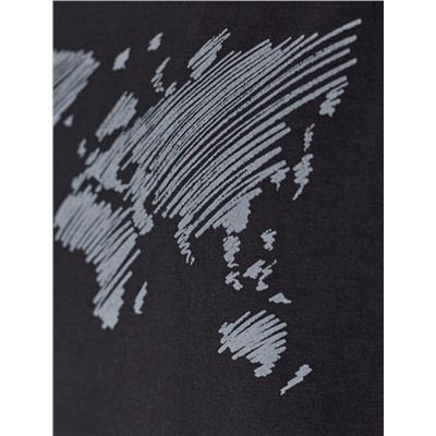 Свободная футболка  с авторским принтом