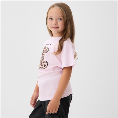 Футболка для девочки KAFTAN: Love, розовая, размер 30, рост 98-104 см