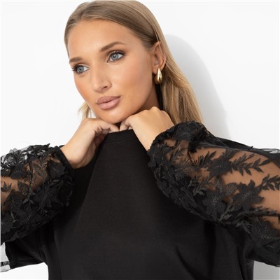 Футболка с акцентными рукавами, Модный бунт (лунная ночь)