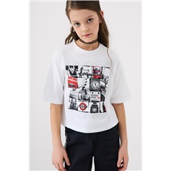 Фуфайка трикотажная для девочек (футболка) PLAYTODAY, 1239825