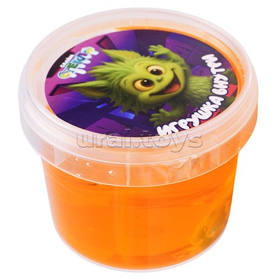 Слайм "Стекло" 90 гр Оранжевый с игрушкой