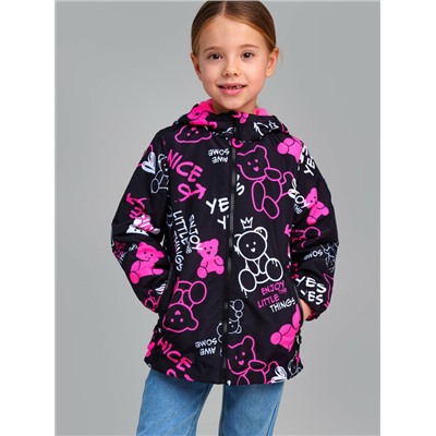 Куртка текстильная с полиуретановым покрытием для девочек (ветровка)