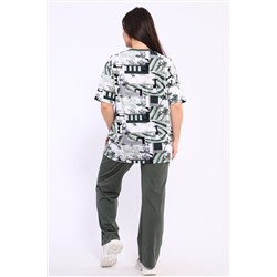 Костюм с брюками КБЖ0049Д зеленый НАТАЛИ, 1074970