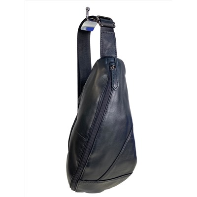 Сумка мужская из натуральной кожи, цвет черный