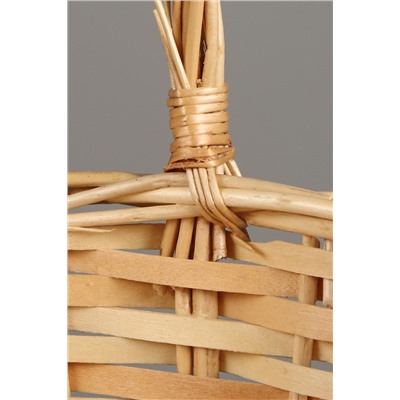 Корзина плетёная для хранения, ива, круглая, цвет натуральный, набор 2 шт.