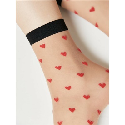 Полиамидные CONTE FANTASY Носки с рисунком «сердечки»