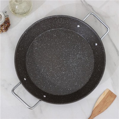 Сковорода «Стоун», d=27 см, 2 ручки, антипригарное покрытие, тёмно-серая