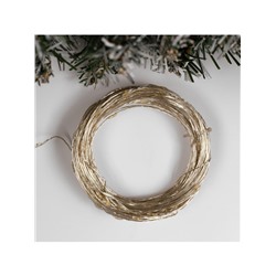 Гирлянда «Нить» 20 м роса, IP20, серебристая нить, 200 LED, свечение тёплое белое, 12 В