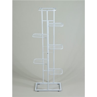 Подставка для цветов Greengo, 7 полок, 43×22×126 см, напольная, металл, белая