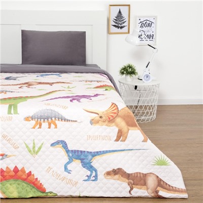 Покрывало 1.5-спальное «Этель. Динозавры», 145×210 см, микрофибра