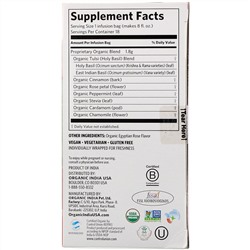 Organic India, Tulsi Tea, Cinnamon Rose, Caffeine-Free, 18 Infusion Bags, 1.14 oz (32.4 g)