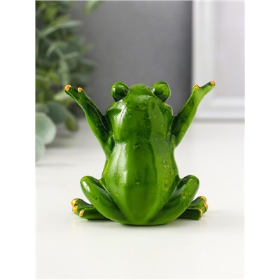 Фигурка полистоун лак «Лягуха - приветствие», 8×6×8 см, МИКС
