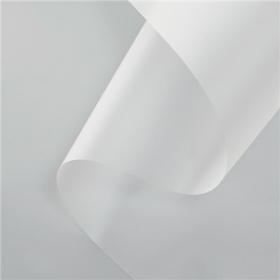 Пленка матовая для цветов и букетов, 0.6 м × 19 м, 400 г, 35 мкм, прозрачная