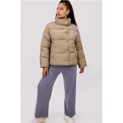Стильная куртка Оверсайз арт.592 Евро-зима, демисезон (Бежевый)