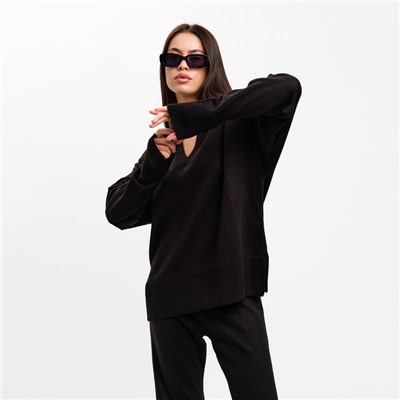 Костюм женский (джемпер, брюки) MIST, размер 40-42, чёрный