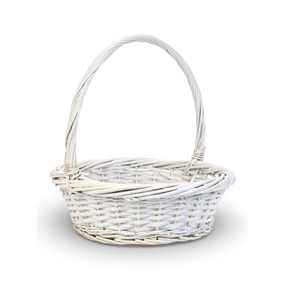 Корзина плетёная для хранения Brisa, с ручкой, белая, набор 3 шт.