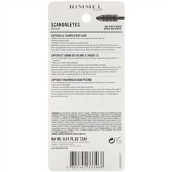 Rimmel London, Тушь для ресниц Scandaleyes, 003 угольно-черная, 12 мл