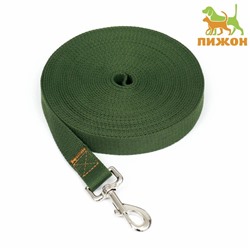 Поводок брезентовый, 10 м × 2.5 см, хаки