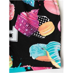 Комплект трикотажный для девочек: фуфайка (футболка), шорты