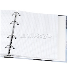 Тетрадь 80л. клетка "Грандиозная пантера - 2" на кольцах, глянцевая ламинац, лен