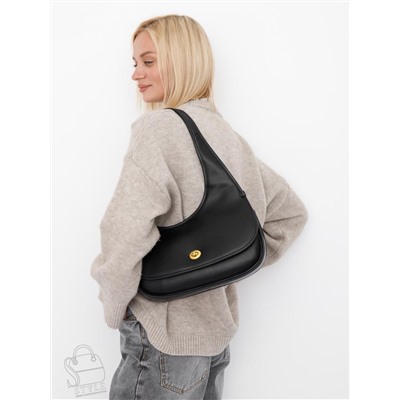 Сумка женская кожаная 1079M black  Polina&Eiterou  в Новосибирске