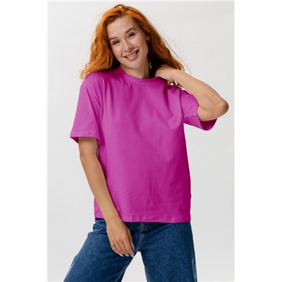 Футболка оверсайз женская 14415 (Фуксия)