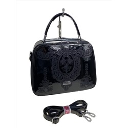 Женская сумка из искусственной кожи, цвет черный